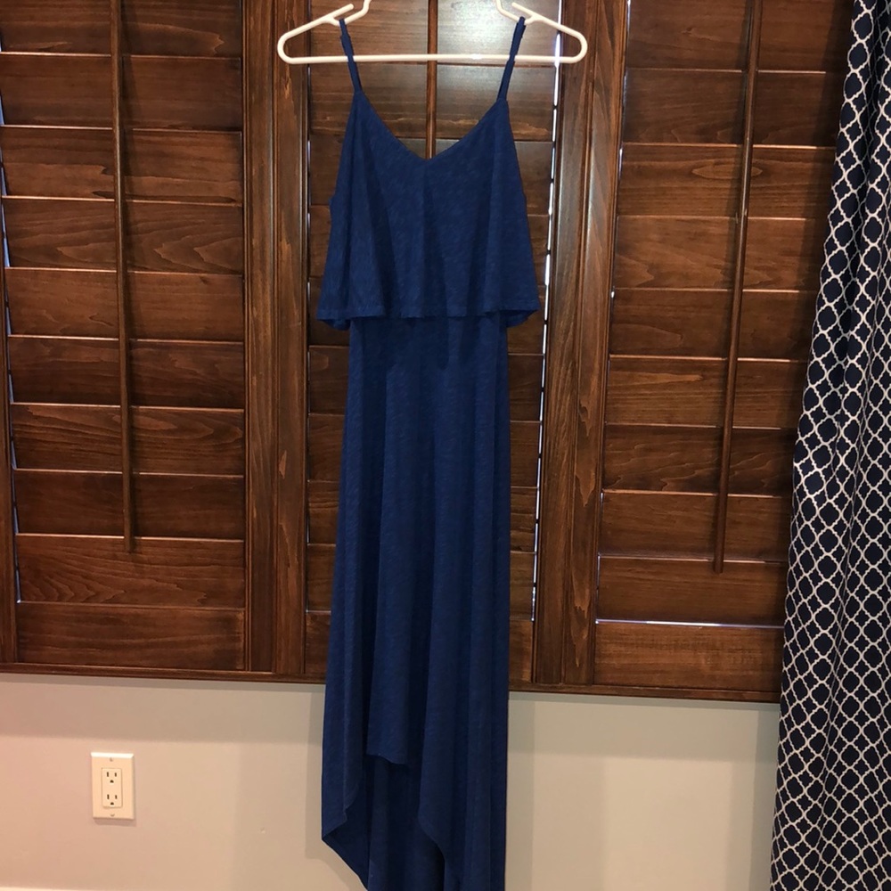 High low navy blue dress